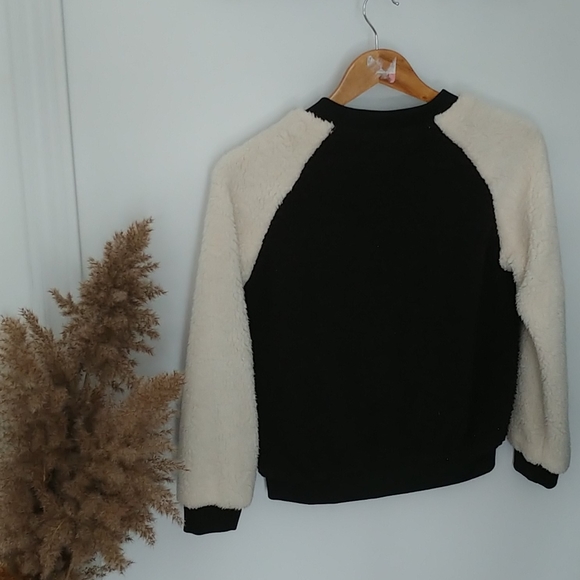 Monteau Fuzzy bomber Jacket sweater - Picture 2 of 4